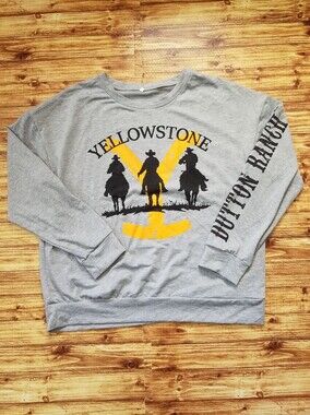 Yellowstone Y Brand Sweatshirt Gray Women's 2XL Dutton Ranch Paramount